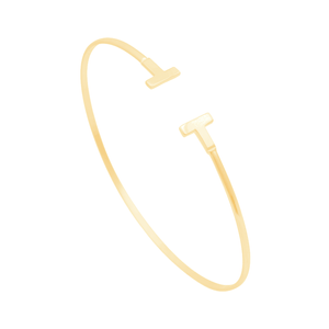 Bracelete em Ouro 18K Aberto T Liso - AU11753