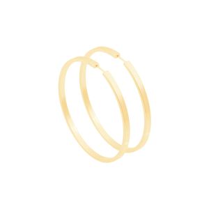 Argola em Ouro 18K Fio Quadrado 4CM - AU11749