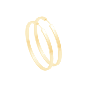 Argola em Ouro 18K Fio Quadrado 3,5CM - AU11748