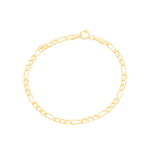 Pulseira Infantil em Ouro 18K Elos 3x1 - AU11744