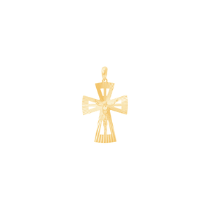 Pingente em Ouro 18K Crucifixo com Trabalhado - AU13329