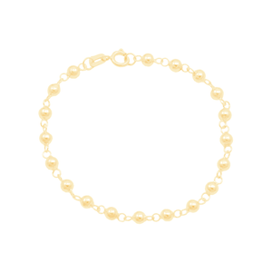 Pulseira Infantil em Ouro 18K Bolinhas - AU11834