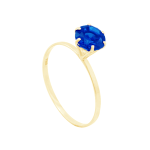 Anel Solitário Ouro 18K com Zircônia - AU4237
