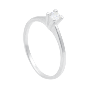 Anel em Prata 925 Solitário com Zircônia - PL18096