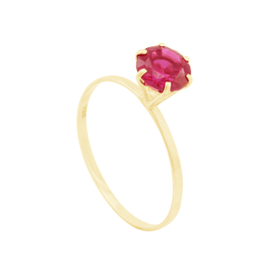 Anel Solitário Ouro 18K com Zircônia - AU2230