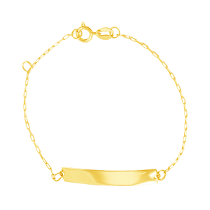Pulseira Infantil em Ouro 18K Plaquinha - AU11849