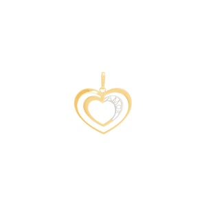 Pingente em Ouro 18K Coração Vazado Amor - AU11880