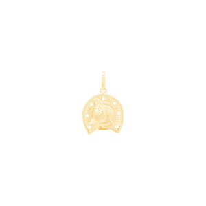 Pingente em Ouro 18K Cavalo com Ferradura - AU11921