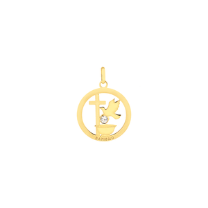 Pingente em Ouro 18K Batismo - AU11911