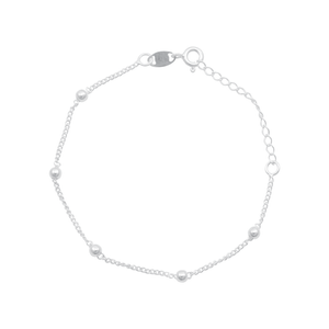 Pulseira Infantil em Prata 925 Bolinhas - PL18113