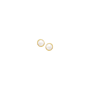 Brinco Infantil em Ouro 18K Rococó com Pérola 3MM - AU10223