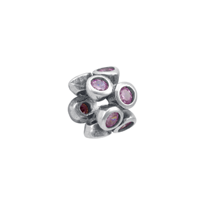 Berloque Moments em Prata 925 Separador com Zircônias Rosa - PL18246