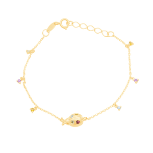 Pulseira Infantil em Ouro 18K Joaninha - AU12054