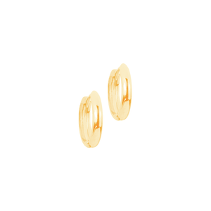 Brinco em Ouro 18K Argolinha Lisa 8MM - AU12049