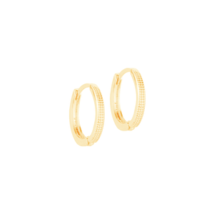 Brinco em Ouro 18K Argolinha Click 8MM - AU12047