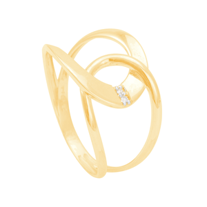 Anel em Ouro 18K Vazado com Diamantes - AU12060