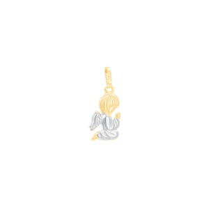 Pingente em Ouro 18K Anjo da Guarda Bicolor - AU12154