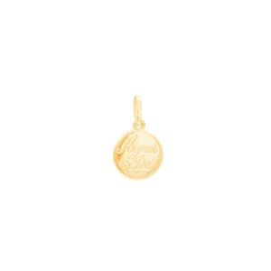 Pingente em Ouro 18K Medalha Agnus Dei - AU12150