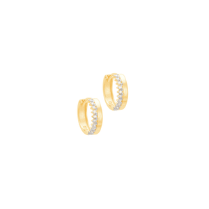 Brinco Argola em Ouro 18K com Diamantes - AU12204