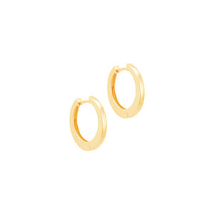 Brinco Argola em Ouro 18K Achatada - AU12201