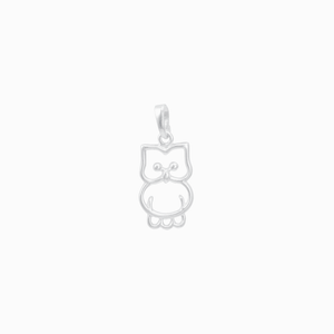 Pingente em Prata 925 Coruja - PL18405