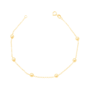 Pulseira em Ouro 18K Bolinhas 4MM - AU12225