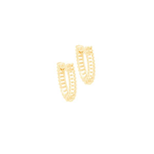 Brinco em Ouro 18K Argolinha Vazada - AU12283