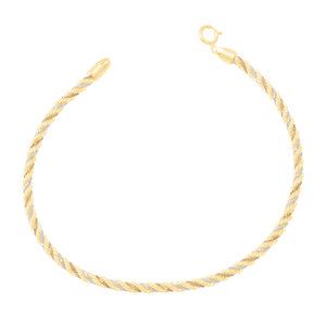 Pulseira em Ouro 18k Cordão Baiano Tricolor - AU12314
