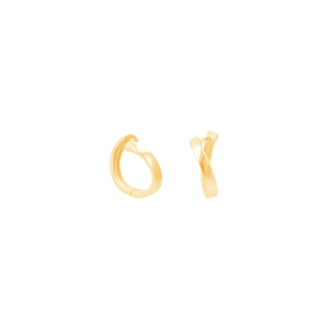 Brinco em Ouro 18K Argola Ondulado - AU12324