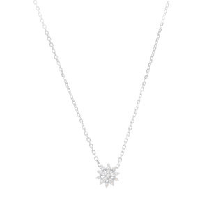 Colar em Ouro Branco 18K com Diamantes - AU12359