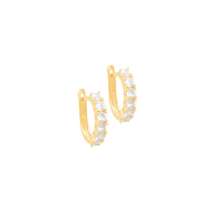 Argola em Ouro 18K com Zircônias - AU12370