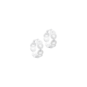 Brinco em Prata 925 Elos com Zircônias - PL18615