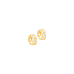 Argola em Ouro 18K com Zircônias - AU12367