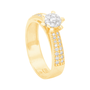 Anel em Ouro 18K com Diamantes - AU12384