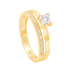 Anel em Ouro 18K com Diamantes - AU12401