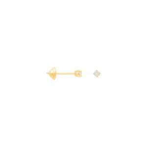 Brinco em Ouro 18K Ponto de Luz 2MM - AU12409