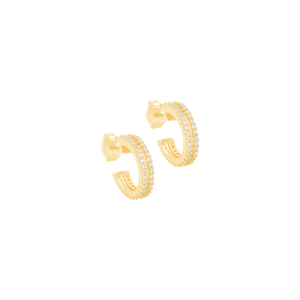 Argola em Ouro 18K com Zircônias - AU12407