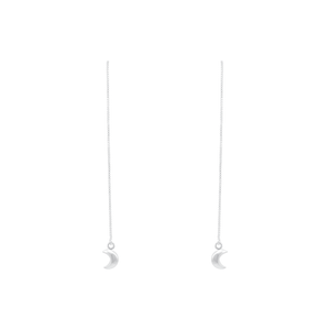 Brinco em Prata 925 Fio com Lua - PL18259