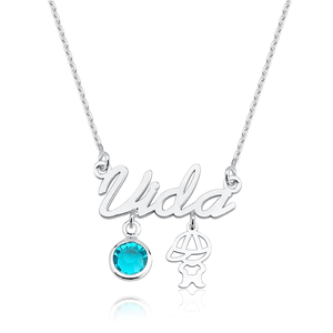 Colar em Prata 925 Vida com Menino - PL18936
