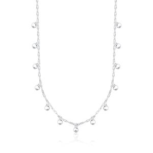 Colar Choker em Prata 925 com Bolinhas - PL19058
