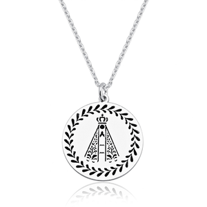 Colar em Prata 925 Nossa Senhora Aparecida - PL18935