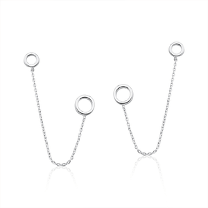Brinco em Prata 925 Ear Line Círculos - PL19103