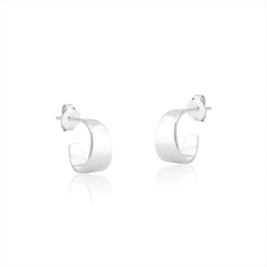 Brinco em Prata 925 Argola Aberta Lisa - PL19094