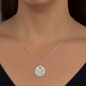 Colar em Prata 925 com o Dizer Amar a Deus - PL19147