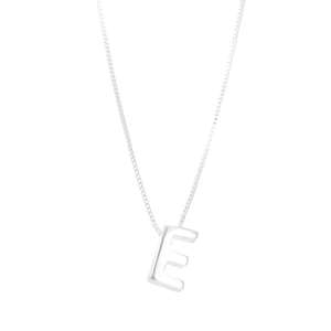 Colar em Prata 925 com a Letra E - PL19181