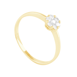 Anel em Ouro 18K Pavê com Diamantes - AU12450