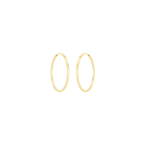Brinco Argola em Ouro 18K Fio Quadrado 27MM - AU12478