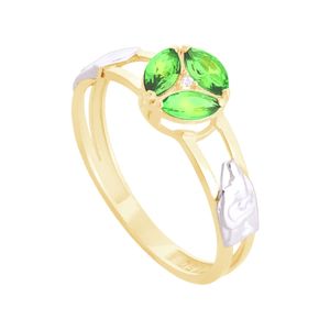 Anel de Formatura em Ouro 18K com Esmeralda - AU12515
