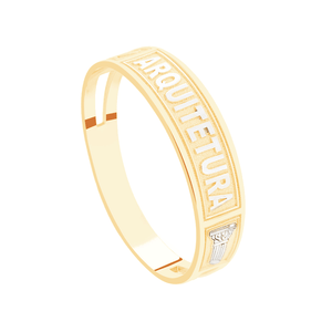 Anel de Formatura em Ouro 18K Personalizado - AU12623