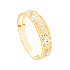 Anel de Formatura em Ouro 18K Personalizado Psicologia - AU12628
